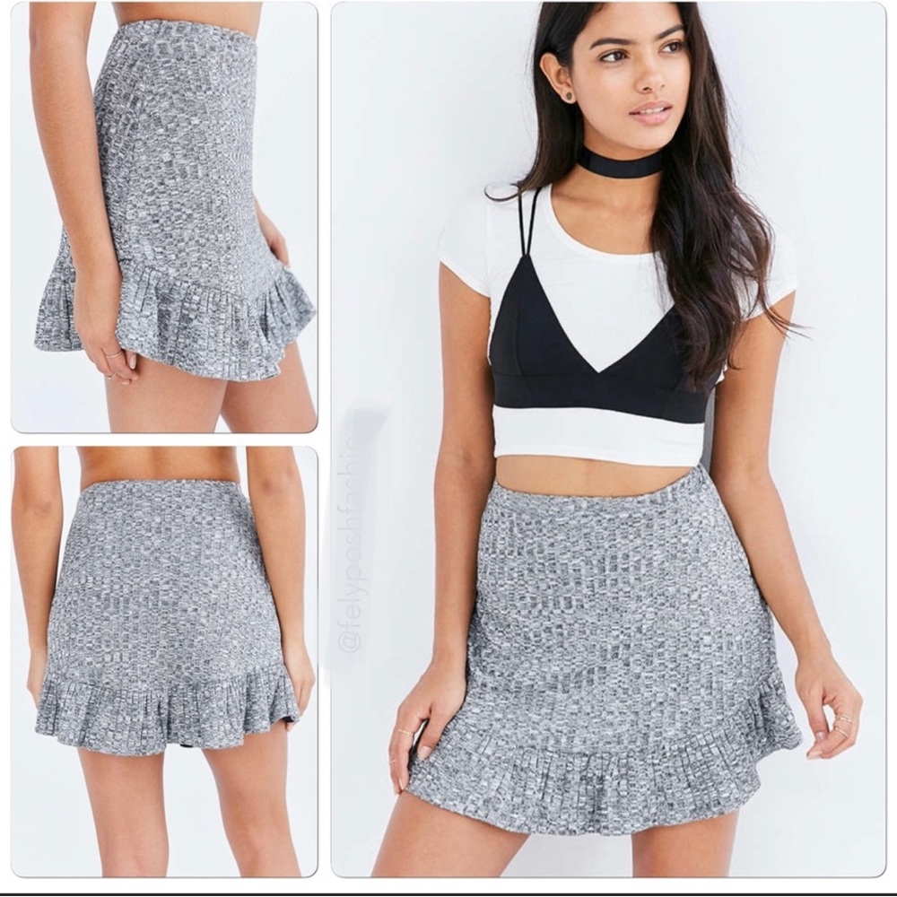 Silence + Noise Ruffle Mini Skirt
